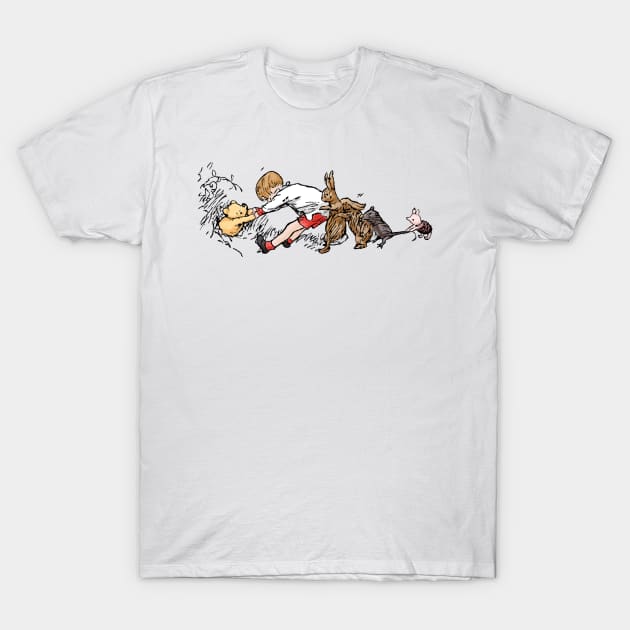 Classic Stuck Winnie the Pooh T-Shirt by Boyanton Designs